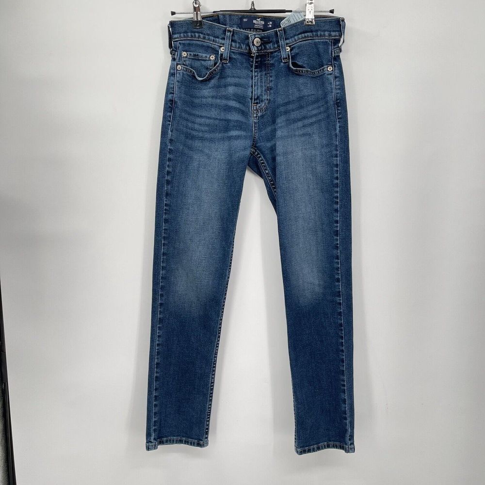 Hollister 28x30 Slim Straight Jeans‎ Womens Medium Wash Epic Flex Denim